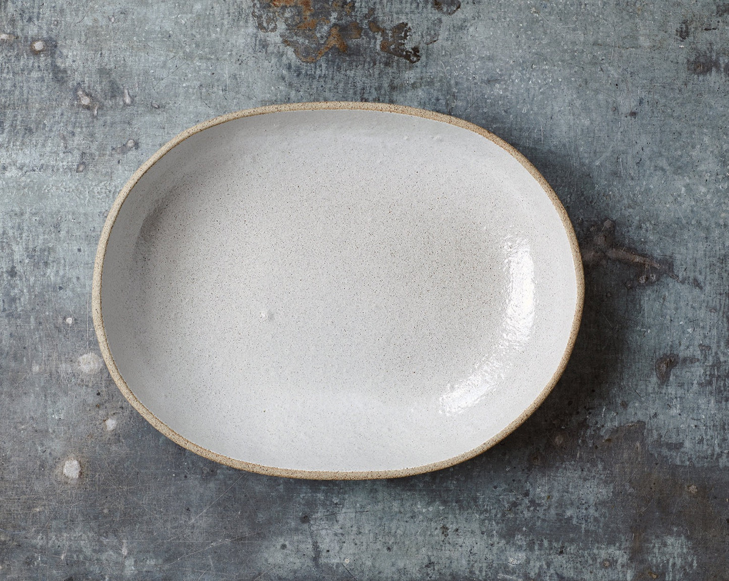 BAJA GREY - Serving Plate Oval Low